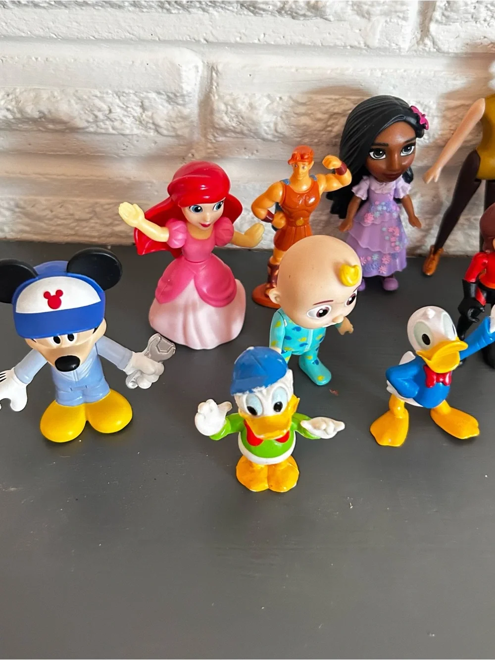 Disney Pixar Action Figures Lot Of 15 Hercules Mickey Princesses Agnes  2”-3.75”